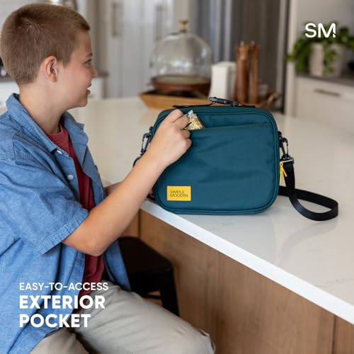 Simple Modern Hadley Lunch Box with Shoulder Strap | Kids & Adults | Insulated Bag with Pockets for Women, Men, Girls, Boys - color: Pattern: Hopscotch Checkmate