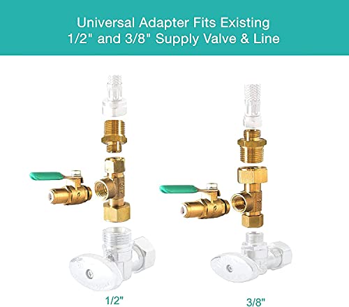 Metpure Ice Maker Refrigerator Water Line Kit, 25 ft x 3/8" - size: Fridge Install Kit - 3/8" Valve & Supply Line