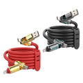 MFish 2-Pack 240W 4-in-1 Multi Charging Cable, Black+Red, 6.6FT | Carrying Case, USB-A & USB-C to USB-C/Lightning, For iPhone 17/16/15/14, MacBook, iPad, Laptop, Samsung S25/S24 - color: Black+Red, size: 2-Pack 6.6FT