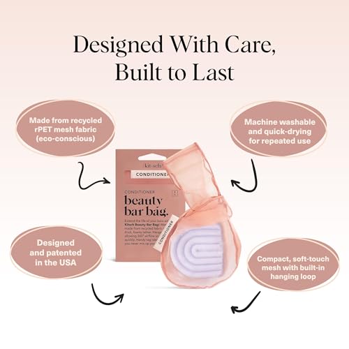 Kitsch Soap Saver Bag – Patented Mesh Bag Soap Holder - Terracotta - color: Terracotta
