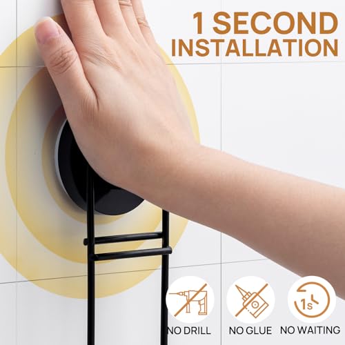 Bar Soap Holder with Hooks, Suction Cup Soap Dish Stainless Steel | 2 Layer Soap Holder Shower Wall Mounted, Soap and Razor Holder for Shower, Rustproof for Bathroom, Sponge Holder Saver - color: Black, size: 2 Tire