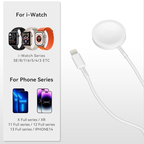 for 2 in 1 USB C Watch Charger, Magnetic iWatch Fast Charging Cable 6ft with 20W Charger Block Compatible with Apple Watch Series Ultra /9/8/7/6/SE/5/4/3/2/1/iPhone 14/13/12/11/XS - style: 2-in-1For Apple 14 Charging Cable with Charger