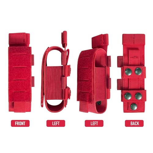 Upgrade Laser Cut 1000D Molle Torniquet Pouch, Tactical Medical Tourniquet Pouch Holster - color: Pouch Only-RED