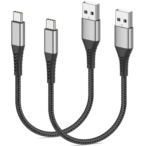 Short USB A to USB C Cable 1FT, 2 Pack USB A to Type C Fast Charging Cable | for Car iPhone 15 16 17 Pro Max, Samsung Galaxy S24 S23, Google Pixel, iPad Air Pro, Charging Station, Power Bank - size: 1 Feet, style: USB A to USB C