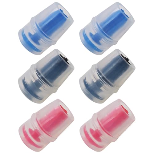 6Pcs Hydration Pack Bite Valve Sheath Safe Nozzle Mouthpiece Replacement Bite Valve Sheath Compatible for Water Bladder Reservoirs Hydration Fit Reservoirs of Varying Capacities, Color