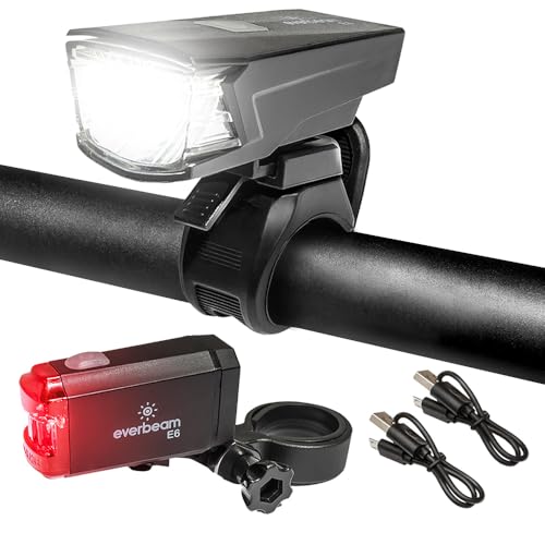 Bike Lights Front and Back LED Bike Light Set. StVZO Rechargeable, for Night Riding, USB Bicycle Light Safety Light Beam for Cars