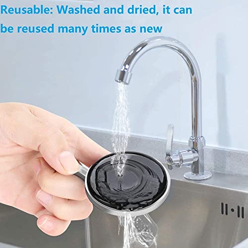 Soap Holder Shower, Suction Cup Soap Dish for Shower with 4 Hooks, 304 Stainless Steel, Black - color: Black
