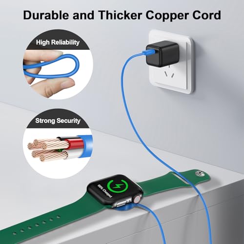 2026 Upgraded for Apple Watch Charger Magnetic USB C Fast Charging Cable | Wireless iWatch Chager Cable Dual-Chip Compatible with Apple Watch Series Ultra/SE/11/10/9/8/7/6/5/4/3/2-3.3FT,Blue - color: Blue, size: 1.0M