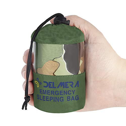 Emergency Sleeping Bag, Lightweight Survival Sleeping Bags Waterproof Thermal Emergency Blanket, Bivy Sack Survival Gear for Outdoor Adventure, Camping, Hiking, Orange, Green - color: Camouflage