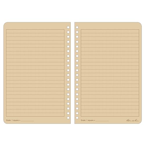 Rite in the Rain Weatherproof Side Spiral Notebook, 4.625" x 7", Brown Weatherproof Notepad, Universal Page Pattern (No. 473) | writing-pencils - color: Brown, size: 1 Pack, style: Universal