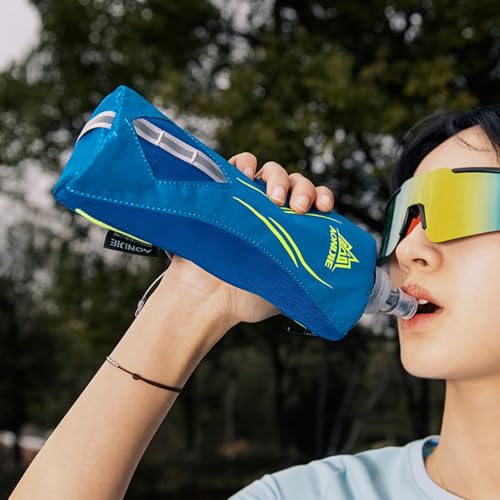 TRIWONDER Handheld Water Bottle for Running, Quick Grip Chill 17 oz Handheld Soft Water Bottle with Hand Strap Hydration Pack, BPA Sport Soft Flask (Black) - color: A-Black 500ml Handheld Bottle