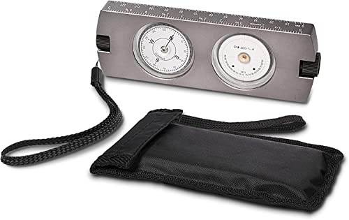 THE CIMPLE CO Tripod-Mountable Inclinometer Compass with Azimuth Gauge and Portable Bag - Anodized Aluminum Compass and Clinometer for Satellite Installation, Land Surveying, Navigation, Hiking