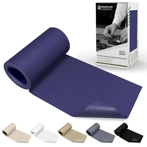 Canvas Iron on Patch,3"×60",Waterproof 100% Cotton Fabric Repair Patch,Used for Various Sofa,Tent,Clothes,Seats,Suitcases (Dark Blue) - color: Dark Blue, size: Canvas-3"x60"
