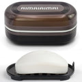 AIMAIAIMAI Travel Soap Container, Leakproof Soap Box, Travel Soap Holder with Removable Draining Layer, Portable Soap Case for Traveling, Camping, Gym (Black) - color: Black Style a