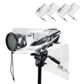 JJC Camera Rain Cover Sleeve for DSLR w/Lens up to 18", Waterproof, 4-Pack | Completely See-Through, Protects from Rain/Dust/Mud, PE Material, for Canon Nikon Fujifilm Sony Olympus Pentax Sigma DSLR - color: 4-Pack