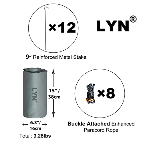 LYN Extra Large Zipper Reusable Survival Emergency Shelter Tent,Thermal Waterproof Fireproof Lightweight Bugout, with Paracord✚Stake for Camping,First Aid,Hiking&Bushcraft - size: XXXXX-Large