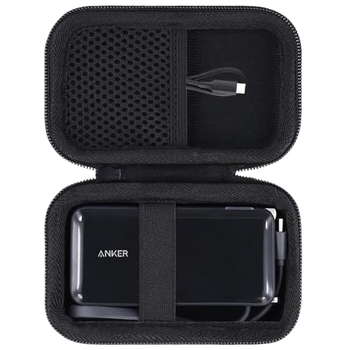 khanka Hard Case Replacement for Anker 3-in-1 Power Bank USB C Charger Block,10,000mAh 10k Portable Charger,Case only. (Black) - color: Black