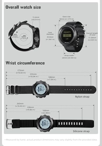 NORTH EDGE Apache-D Freediving Watch for Men, 100M Water Resistant Digital Outdoor Watch with 50M Dive Mode, Compass, Altimeter, Barometer, Thermometer, Pedometer, Rechargeable Hiking Watch - color: Black