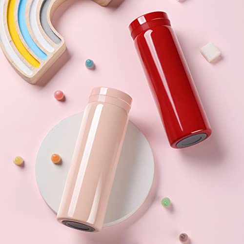 Mini Thermos Cute Water Bottle - 7 oz Tiny Insulated Vacuum 18/10 Stainless Steel Small Flask - Leak Proof & Spill Proof & Keeps Cold and Hot for Drink, Coffee, Tea - Pink - color: Pink, size: 6.8 Ounces
