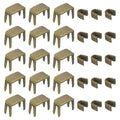 uxcell #5 Zipper Slider Retainers Kit, 20Pcs Bottom Stops & 40Pcs Top Stops for Bags Coats Jackets Closed-end Zippers Replacing, Bronze - color: Bronze, size: #5