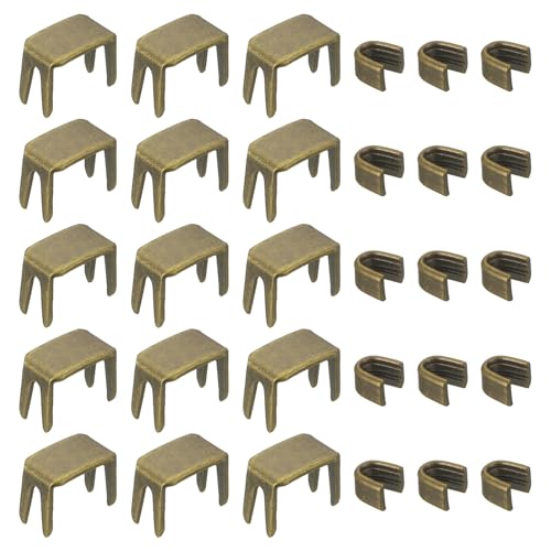 uxcell #5 Zipper Slider Retainers Kit, 20Pcs Bottom Stops & 40Pcs Top Stops for Bags Coats Jackets Closed-end Zippers Replacing, Bronze - color: Bronze, size: #5