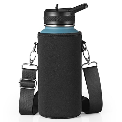 Trebo Water Bottle Holder Carrying Pouch for 32oz 40oz 64oz 87oz 128oz Bottles - Carry, Protect and Insulate Your Flask with This Military Grade Carrier an Adjustable Padded Shoulder Strap - size: 32oz
