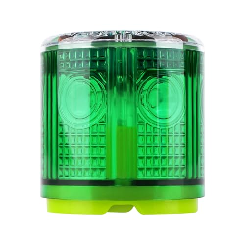 Aolyty Solar Strobe Warning Light, Magnetic Base, 360° Visible, Green - color: Green
