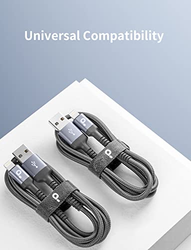 iPhone Charger, [Apple MFi Certified] 2Pack 10FT Long Lightning Cable Nylon Braided Cable iPhone Charger Cord Compatible with iPhone 14 13 12 11 Pro Max XR XS X 8 7 6 Plus iPad and More | Nylon Braided Cable iPhone Charger Cord Compatible with iPhone 14 1