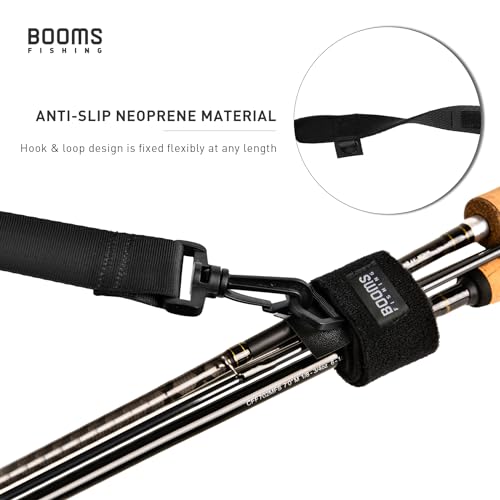 Booms Fishing RS4 Rod Carrier Strap Sling Shoulder Belt, Black