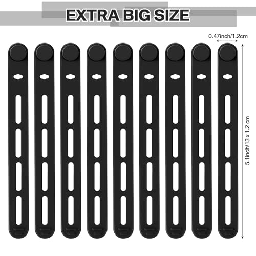 Tellegloww 42 Cable Ties Cord Organizer,Black,5.12 Inch - color: Black, size: 5.12 Inch