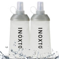 INOXTO Soft Flask,Collapsible Soft Water Bottles for Hydration Vests and Running Packs, Soft Flask Running Bottles for Hiking Cycling(250/500 ml) (2 PCS BIG) - size: 2 PCS BIG