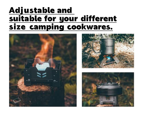 Fire Maple Lotus Titanium Solid Alcohol Stove Wind Resistant Spirit Burner | Burns Solid Fuel Tablets/Alcohol Block/Wax Block, Built-in Windshield Boosts Efficiency, Folds Pocket-small, 2.5oz
