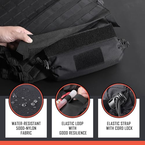 WYNEX Tactical First Aid Drop Dump Pouch, Medical Trauma Roll Up Drop Pouch - color: Black
