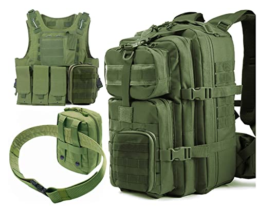GHFY First Aid Pouch EMT IFAK Medical Pouchs, Tactical MOLLE Utility Empty Pouch (Green) - color: Green