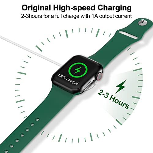 𝟐𝟎𝟐𝟔 𝐔𝐩𝐠𝐫𝐚𝐝𝐞𝐝 for Apple Watch Charger Magnetic Fast Charging Cable [Portable] Magnetic Wireless Charging Compatible with iWatch Series Ultra/9/8/7/6/SE/SE2/5/4/3/2-[1.2M] White - color: A-White, size: 1.2M