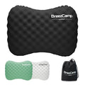 Camping Pillow with Soft Cover, Lightweight Inflatable Pillow for Neck Lumbar Support,Upgrade Backpacking Pillow,Washable Travel Air Pillows for Hiking, Backpacking, Airplane, Beach, Black - color: Black1