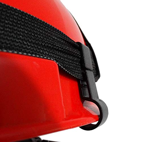 Helmet Headlamp Clips - 12 Pack (Black, Plastic, Modern Style)