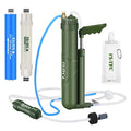 Portable Water Filter Survival Gear High Precision and Large Flow Optional 2 in 1 Water Purification for Hiking, Camping, Travel, and Emergency Preparedness