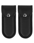 2pcs Pocket Knife Holder, Reinforced Nylon Folding Knife Multitool Sheath for Belt Carry, Box Cutter Holster Pocket Knife Case for Outdoor Use, Black (Large)