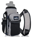 Arca Gear 40 oz Hydro Carrier - Insulated Water Bottle Sling w/Carry Handle, Shoulder Strap, Wallet and Two Pouches - The Perfect Flask Accessory (Frost Grey) - color: Frost Grey