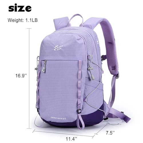 23L Lightweight Hiking Backpack, Terracotta Daypack with Pole Holder | Travel Camping Cycling Ruck with Hydration Port, Waist Chest Straps & Vented Back, Women & Men Under Seat Plane Personal Bag - color: 23l-terracotta