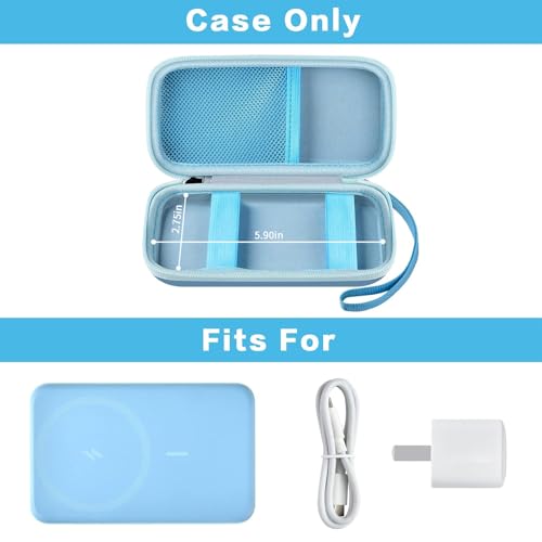 Power Bank Case for Anker MagGo 633/622/621/321 Portable Charger, Box Only - color: Blue, size: Medium