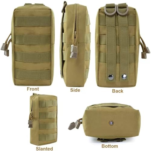 Molle Pouches, Tactical Molle Utility Pouch, Small Tactical Bag, Belt Pouch, Compact Water-Resistant EDC Pouch - color: Jungle Digital 2 PCS