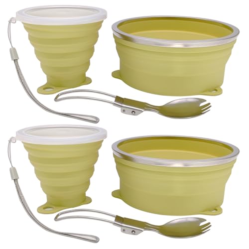 Mess Kit for Camping 2 Pack - color: Double Green