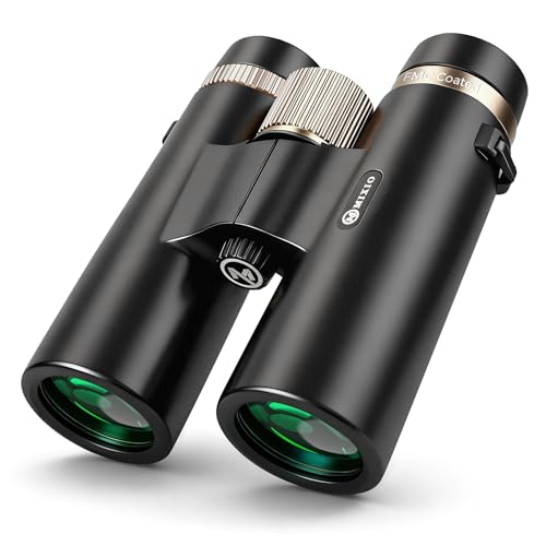 12x42 Binoculars for Adults High Powered Waterproof with Large View - color: Black