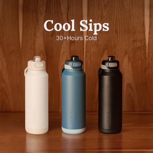 ZULU Powerfill Pro 24oz Stainless Steel Sip or Chug Water Bottle, Glacier Drift - color: Glacier Drift, style: 24oz