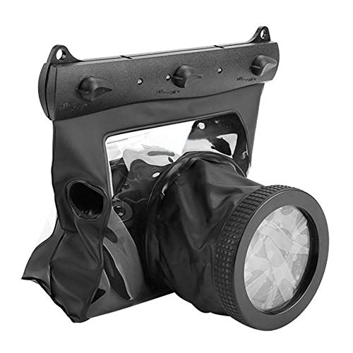 Universal Dving Case Bag,20M Portable Underwater Photograpy Housing Cage for DSLR Cameras Dving Case(Black)