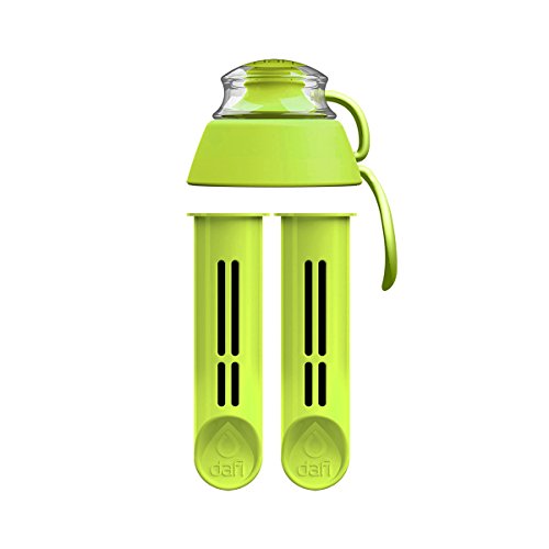DAFI Water Bottle Filters and Cap Replacements Green, 2-Pack | Last up to 60 Days, Hiking Water Filter, Personal Filtered Water Bottle, Camping Water Filter, BPA-Free, Made in Europe - color: Lime, size: 2 sztuki