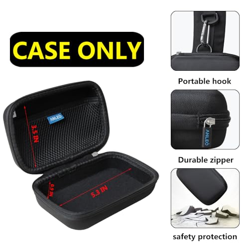 Anleo Hard Travel Case for Soundcore Select 4 Go Bluetooth Shower Speaker (Black) - color: Black
