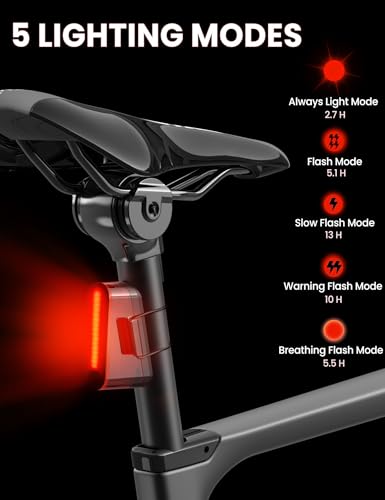 902LM Bike Lights Front and Back, USB-C Rechargeable Bicycle Light Set | 8+5 Modes for Night Riding, 97 m Beam, Water-Resistant Aluminum Headlight, Quick Mount for Road Mountain Commuter E-bikes